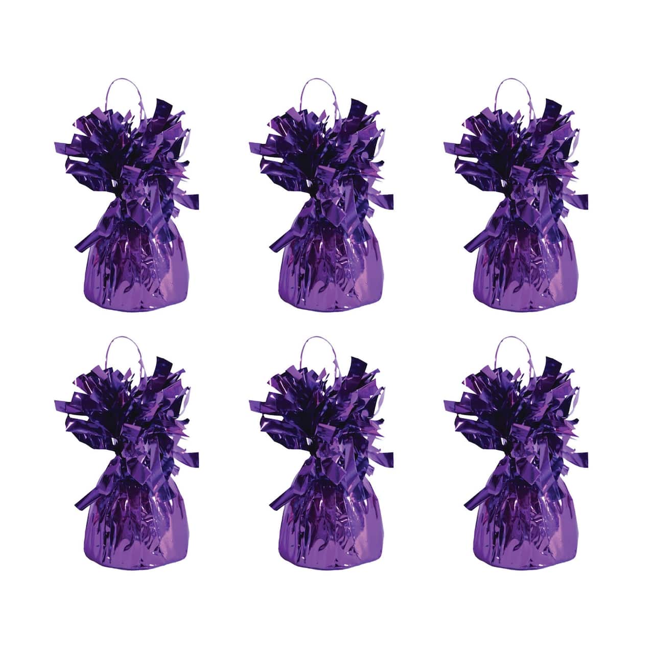 Beistle 6oz. Purple Metallic Wrapped Balloon Weights, 6ct.